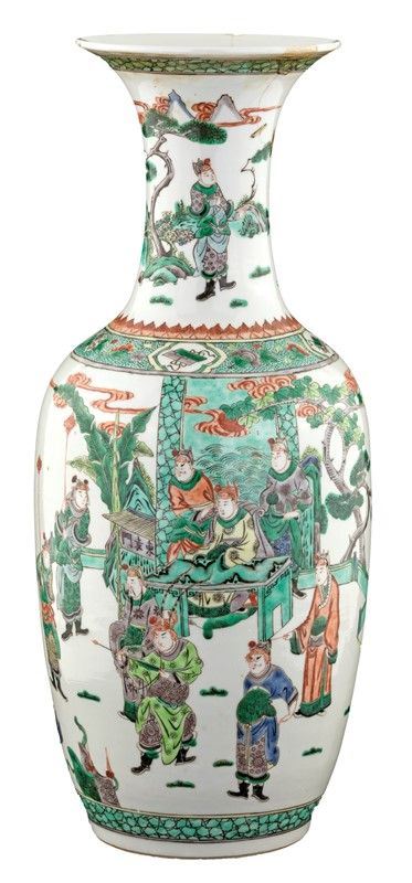 Vaso a Balaustro, Cina, Famiglia Verde
