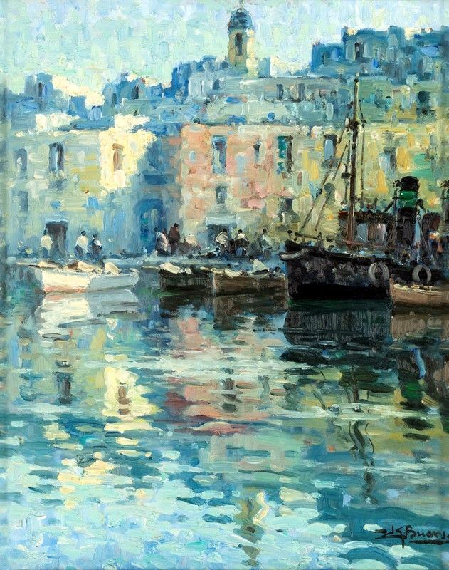 Leon Giuseppe Buono - Veduta di Pozzuoli