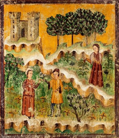 Paesaggio con Scena di Corteggiamento