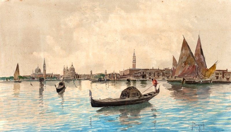Emanuele Brugnoli - Veduta della Laguna di Venezia