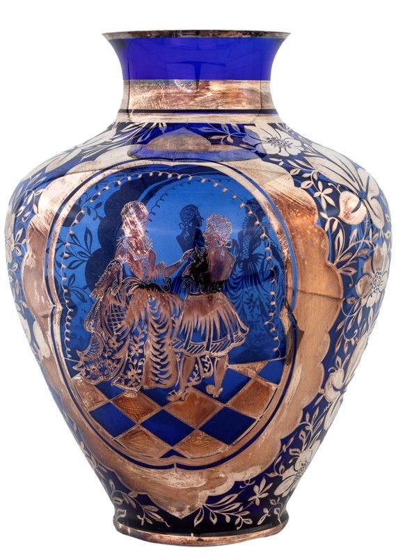 VASO IN VETRO BLU