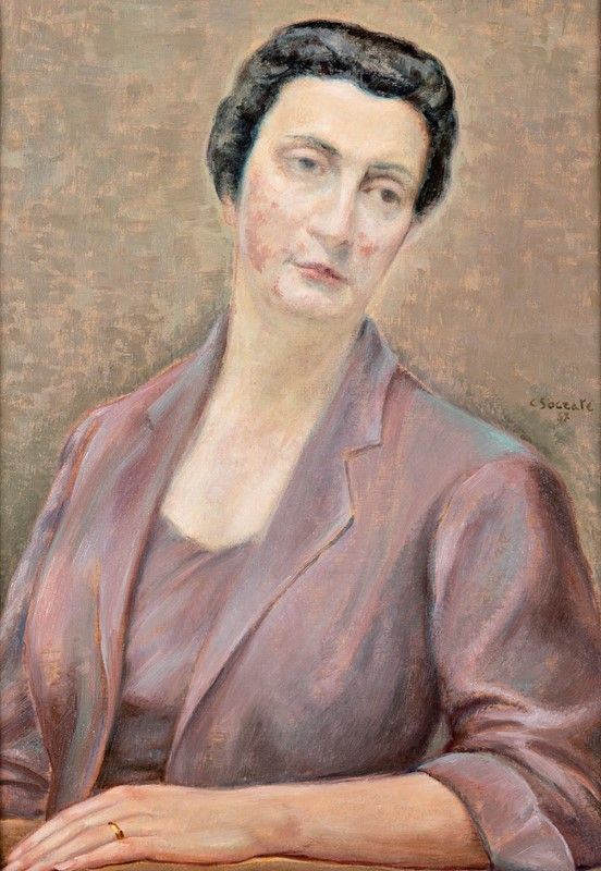 Carlo Socrate - Ritratto Giovanna Alderighi