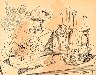 Natura Morta Giornale e Violino