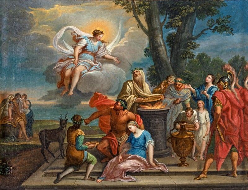 Scuola Romana del XVIII Secolo - Sacrificio di Ifigenia