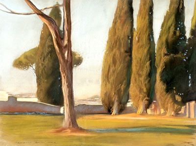 Paesaggio con Cipressi