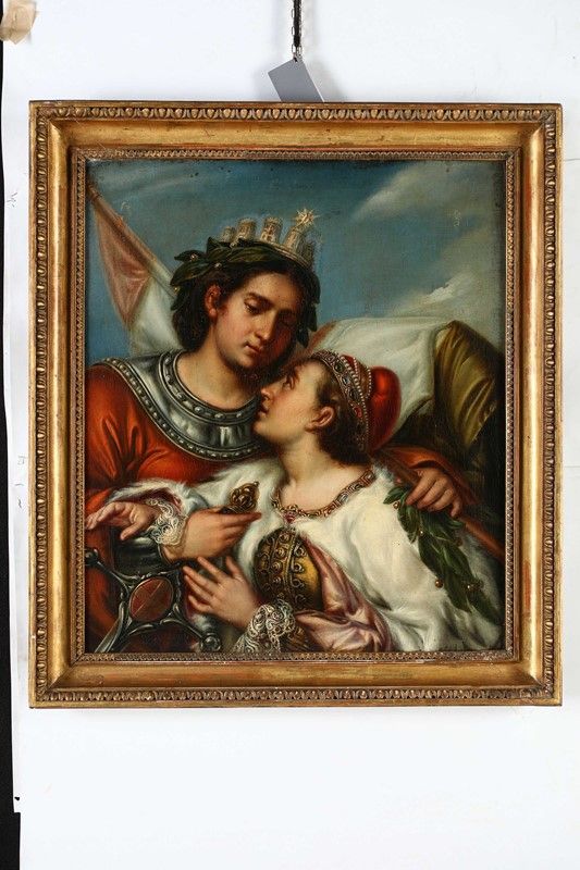 Scuola Neoclassica Italiana - Allegoria Dell’italia che Abbraccia Venezia