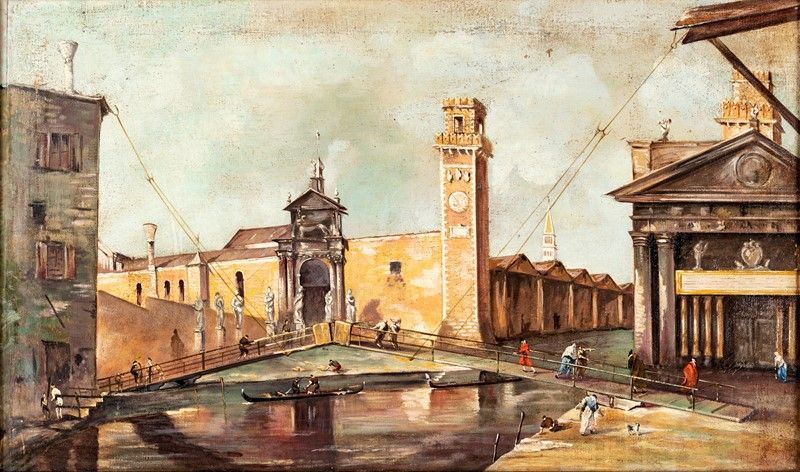 Pittore del XX Secolo - Coppie di Vedute di Venezia
