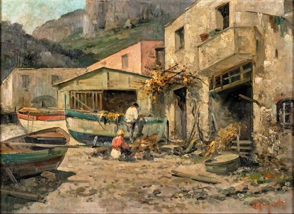Ercole Magrotti - PESCATORI A LAVORO