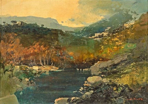 Ezelino Briante - PAESAGGIO LACUSTRE