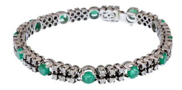 Bracciale con smeraldi