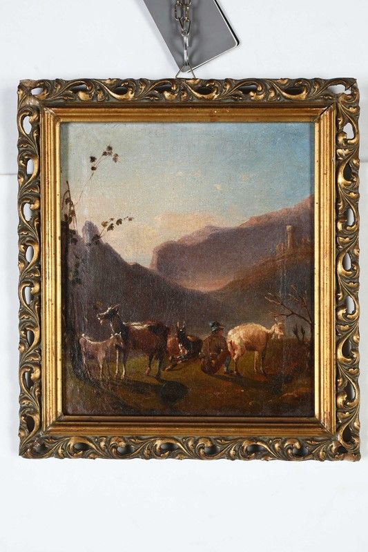 Scuola Olandese del XVIII Secolo - Paesaggio con Armenti