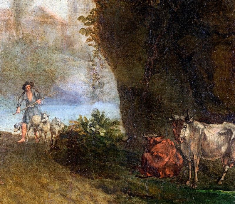 Scuola Italiana del XVIII Secolo - Paesaggio con Armenti