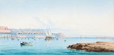 Coppia di Vedute Costiere Maltesi