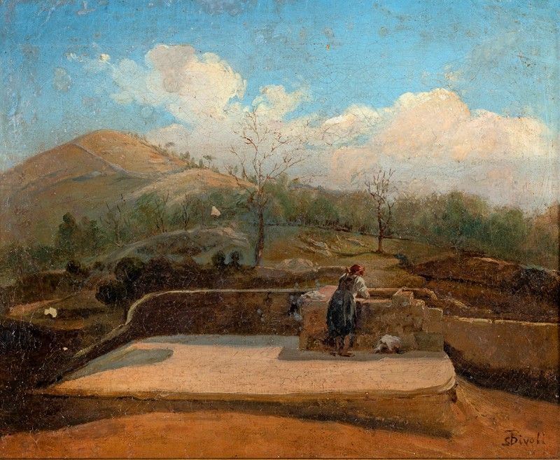 Serafino da Tivoli - Lavandaia al Pozzo
