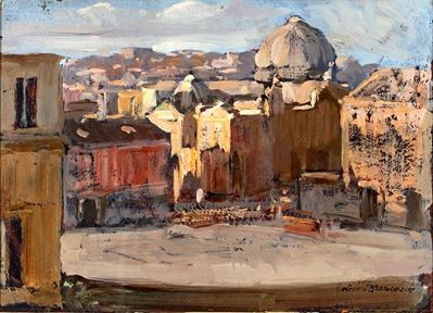 Veduta di Piazza del Plebiscito a Napoli