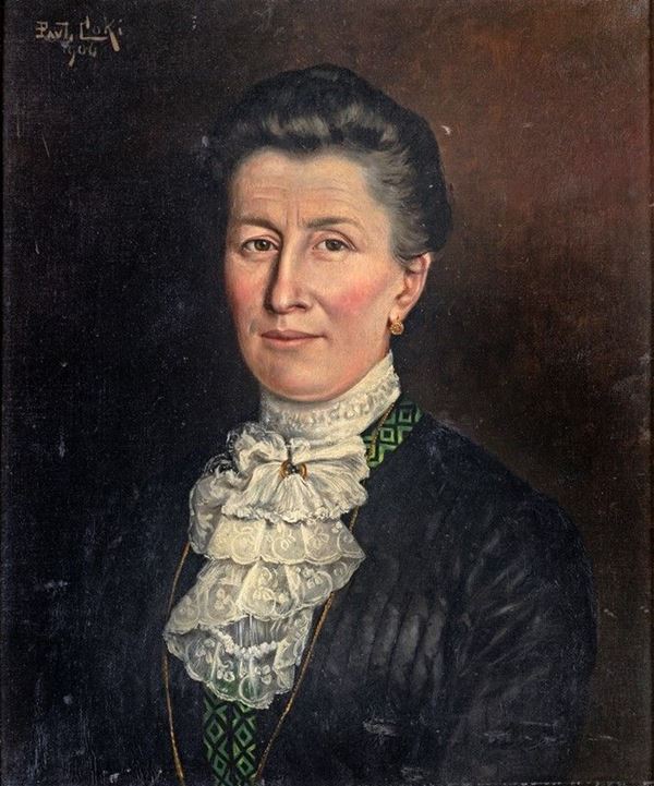 Pittore del XIX secolo - RITRATTO DI GENTILDONNA