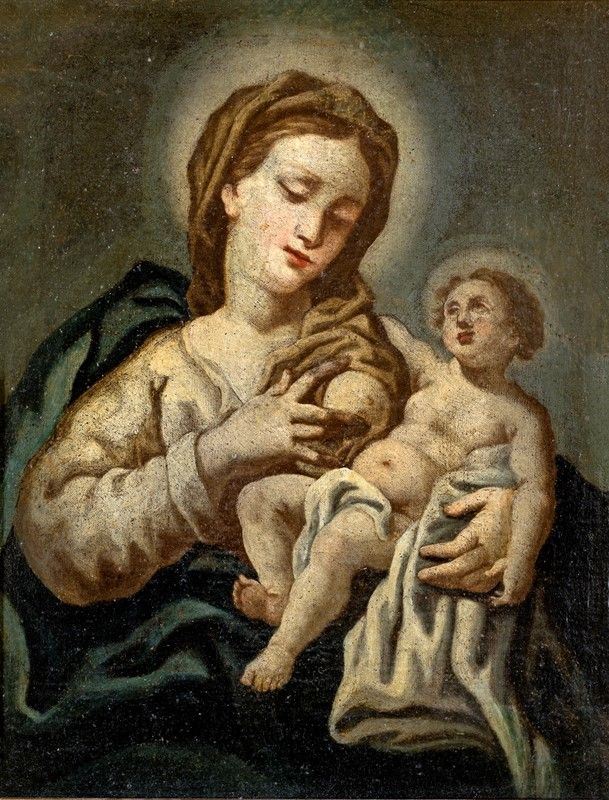 Scuola Napoletana del XVIII Secolo - Madonna del Latte