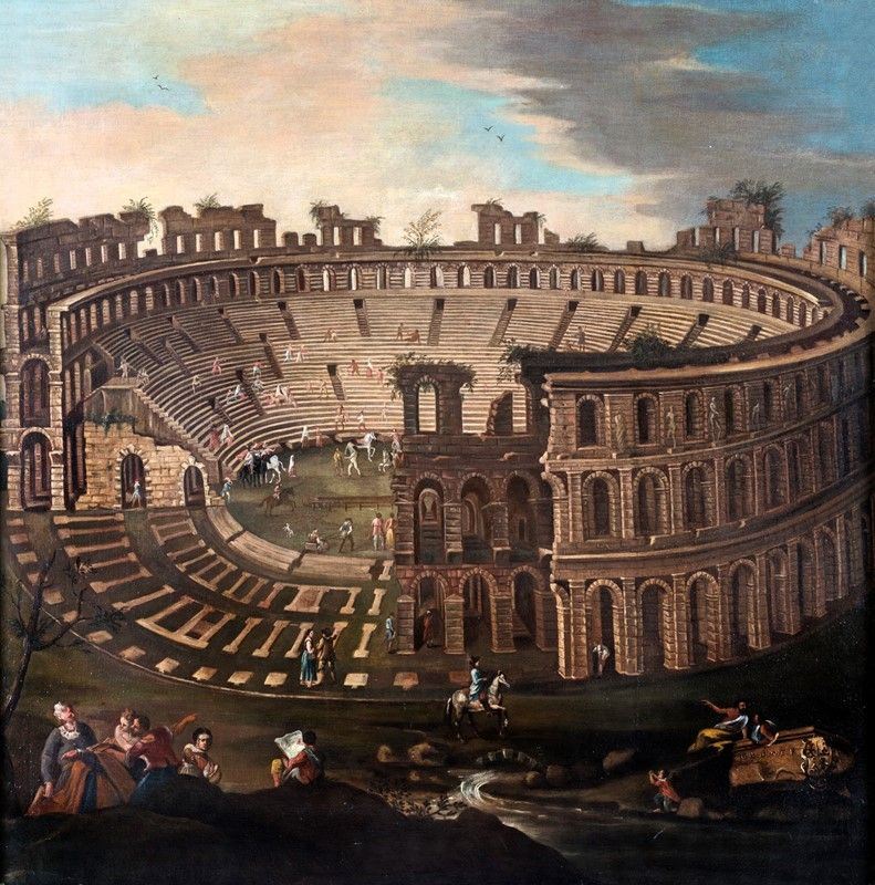 Christian Reder (lipsia 1656 - Roma 1729), Cerchia - Veduta del Colosseo