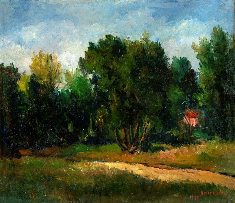 Giovanni Omiccioli - Alberi a Villa Strohl-fern