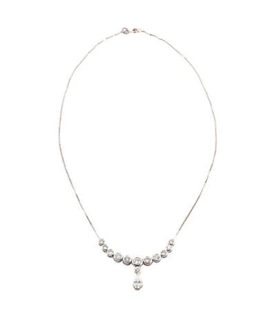 Girocollo con Goccia Ct 0,62 F-vs2 e 11 Brillanti Ct 1,40