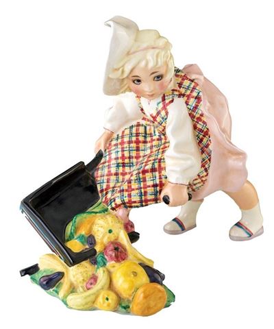 Bambina con Carretto di Frutta