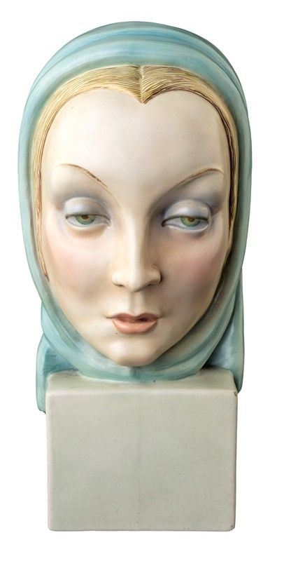 Konig Scavini Elena Lenci Torino - Testa di Donna con Foulard