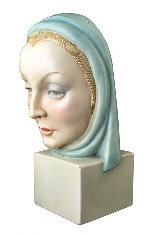 Konig Scavini Elena Lenci Torino - Testa di Donna con Foulard