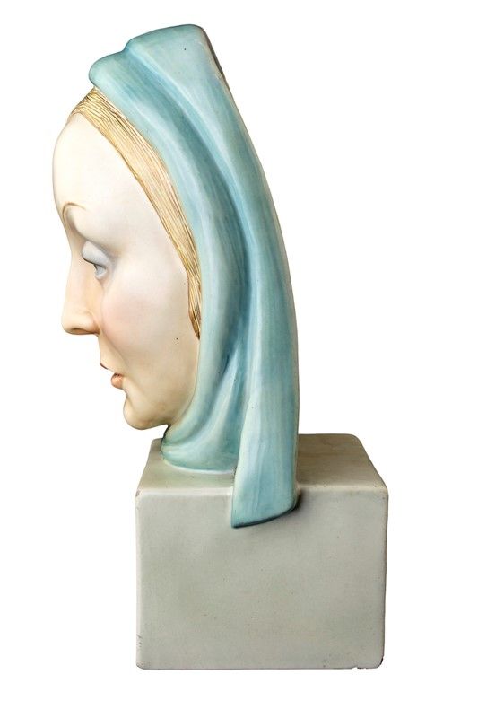 Konig Scavini Elena Lenci Torino - Testa di Donna con Foulard