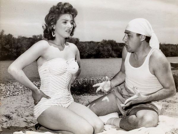 GIOVANNA RALLI E ALBERTO SORDI, 1955