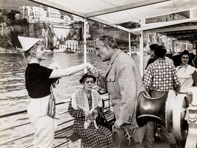 Vittorio De Sica, Yoka Berretty e Tina Pica, 1955