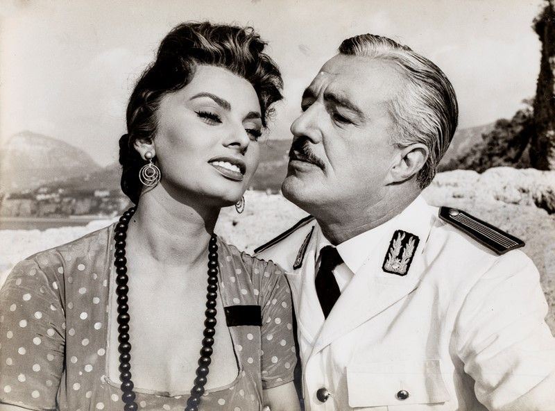 Giovanni Battista Poletto - Vittorio De Sica e Sophia Loren, 1955