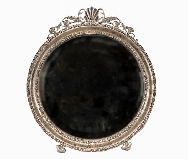 Specchio da toletta in argento