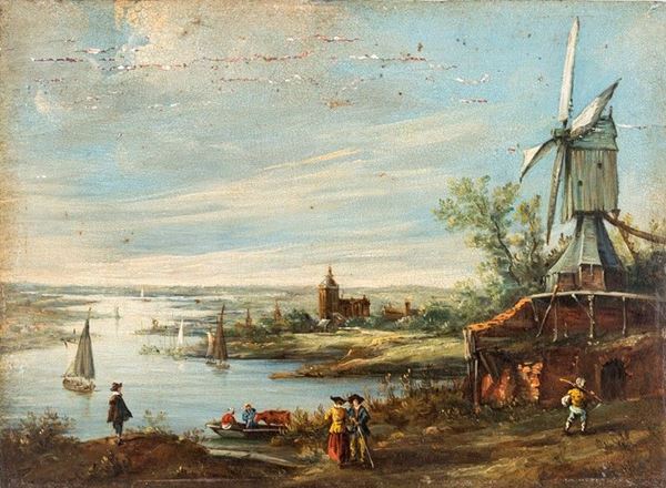 Van Goyen Jan, Attr. - Paesaggi fluviali