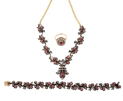 Parure in Oro Argento e Pietre Preziose