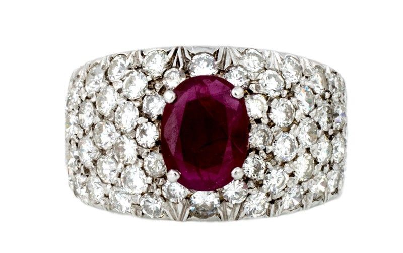 Anello Fascione con Rubino