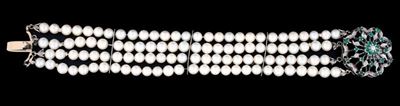 Bracciale con Perle e Smeraldi