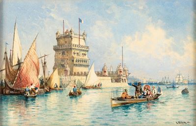 Veduta della Torre di Belem a Lisbona