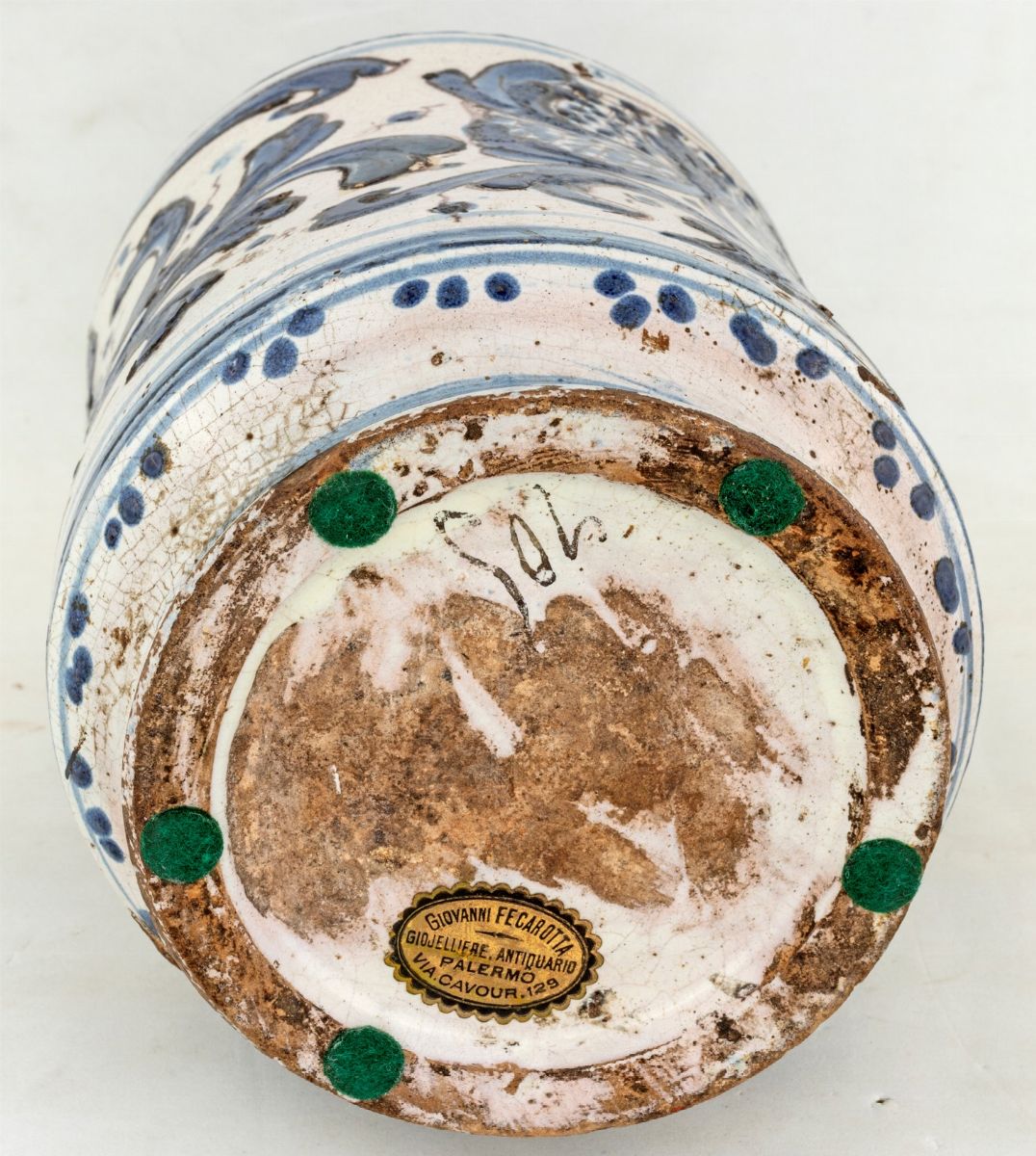 Albarello in Maiolica Bianca e Blu