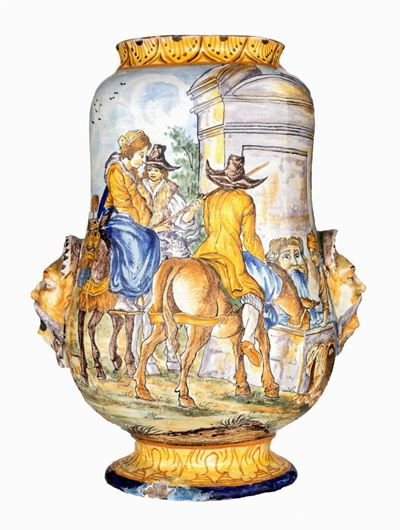 Vaso Maiolica Policroma