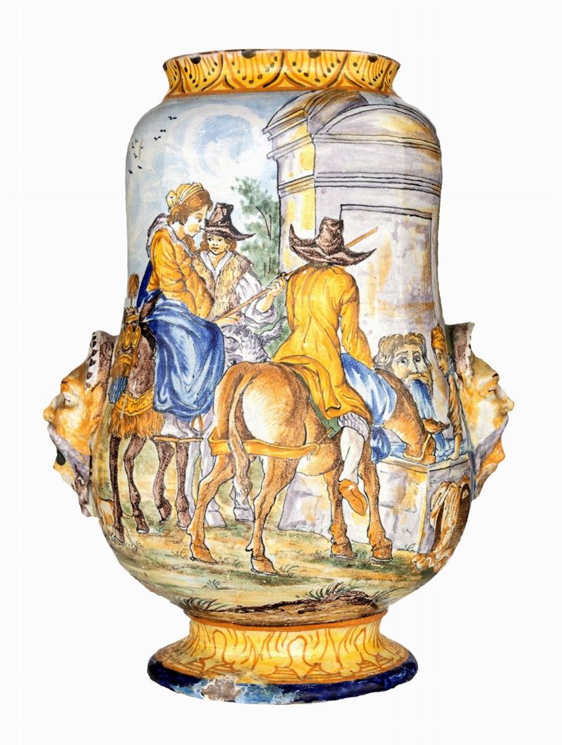 Vaso Maiolica Policroma