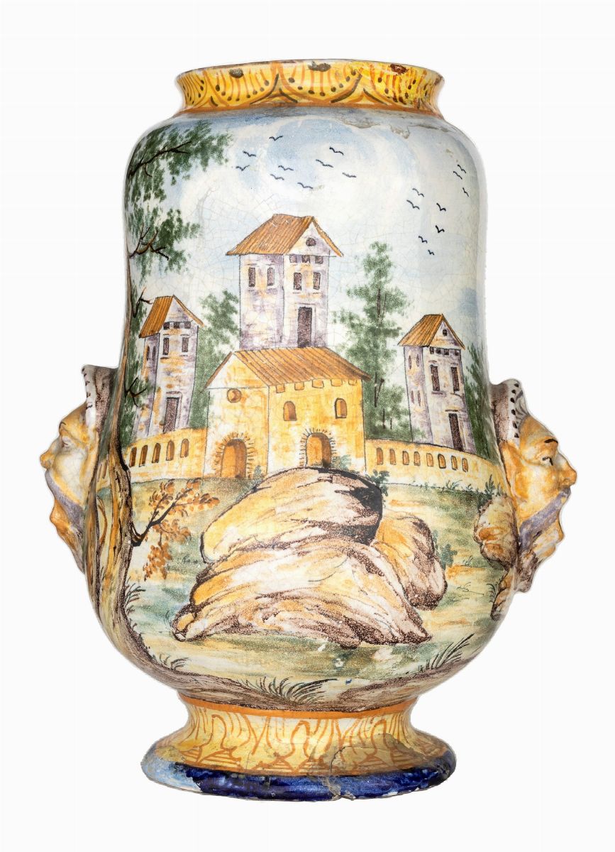 Vaso Maiolica Policroma