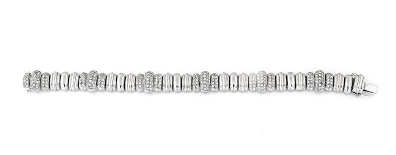 Bracciale in Oro Bianco e Brillanti