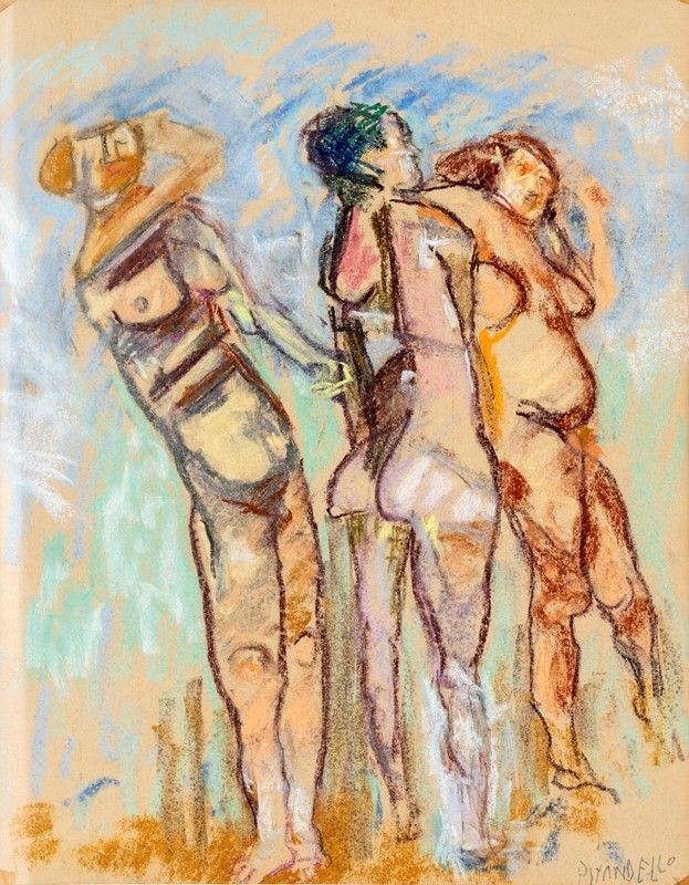 Fausto Pirandello - Bagnanti