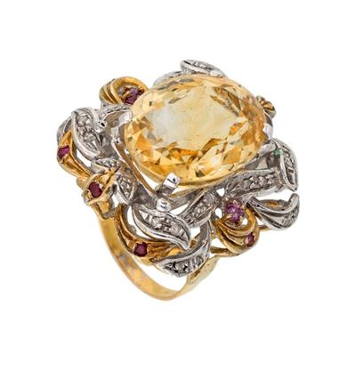 Anello con Grande Citrino