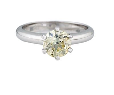 Anello con Diamante Vecchia Europa
