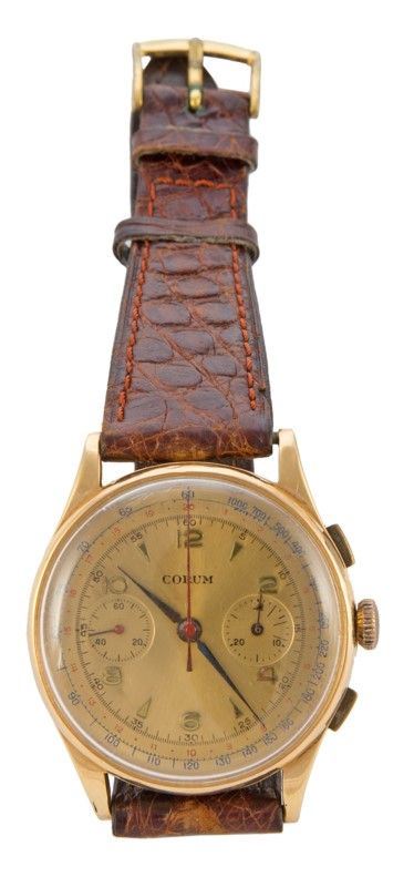 Orologio Corum Cronografo Oro Rosa Cinturino Pelle