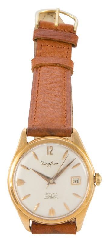 Orologio Jungfrau Oro Giallo Cinturino Pelle