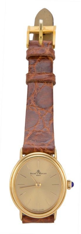 Orologio Baume Mercier in Oro Giallo Cinturino in Pelle