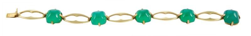 Bracciale in Oro Giallo con Crisopazio Gr. 24,80