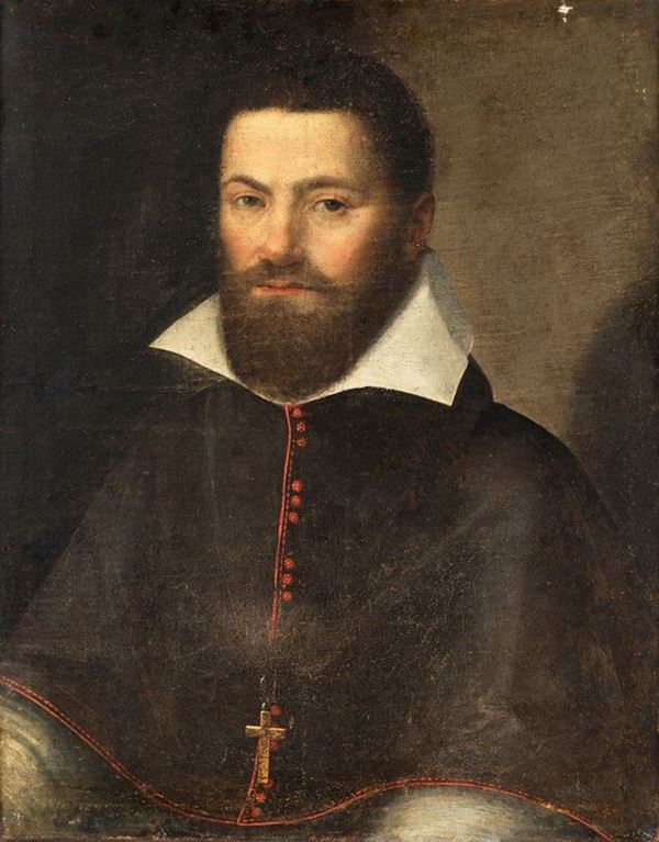 Pittore del XVII secolo - Ritratto di ecclesiastico
